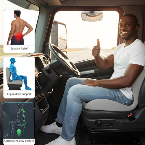 Zamerry Memory Foam Office Chair Cushion for Sciatica Pain Relief Ergonomic Seat Cushions for Office Chairs, Desk Chair