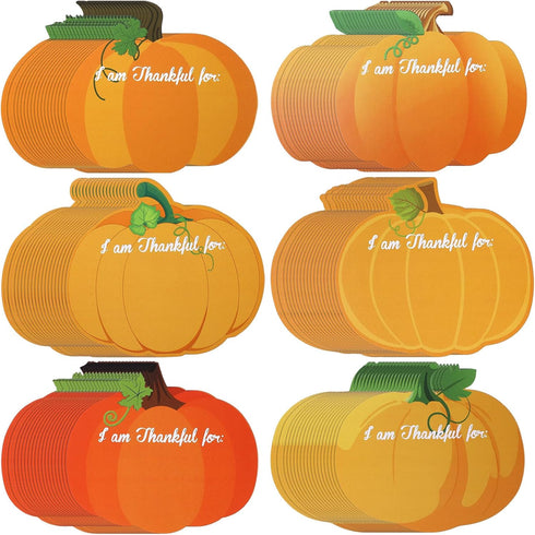 Cholemy 120 Pcs Pumpkin Cutouts, Thanksgiving Fall Classroom Bulletin Board Decorations, Thankful Accents