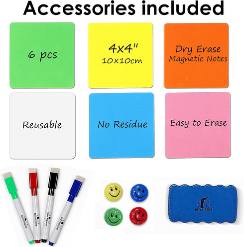 Whiteboard Set, 16 x 12" Foldable Dry Erase Board with Eraser, Markers, Magnets, and Labels
