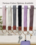 Stretchy Keychain Wristlet, Cute Lanyard Strap for Car Keys with D Ring for Women and Men
