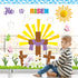 BeYumi 95Pcs Easter He is Risen Cross Bulletin Board Set, Honeycomb Jesus Resurrection Cutouts for Sunday School