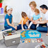 Board Game Storage Organizer with 12pcs Zipper Bags and Writable Stickers, Storage with Lid for Office Supplies,