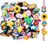 YEALQU 45PCS Cute PVC Pencil Topper Decorations, Lovely Black Clip Pencil Accessories for Junior Students Gifts