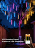 8Tube 128LED 11.48ft Smart Meteor Shower Rain Lights, Color Changing Icicle Christmas Lights Outdoor Outside, APP