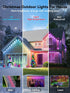VERDILUME 50FT IP67 Permanent Outdoor Lights, RGB Waterproof Eaves Lighting, Smart LED Outside House Lights