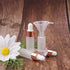 Kesell 50 Pack Dropper Bottles, 5ml Frosted Glass Sample Bottles for Essential Oils, with 3 Funnels, Rose Gold Cap