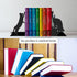 Cat Book Ends for Shelves, Metal Decorative Book Ends with Pen Holder, Fun Unique Bookends, Cool Black Cat Bookends