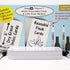 Imagine2Master 60 Blank Dry Erase Index Cards (3” X 5”) with 2 Dry Erase Markers - Glossy Laminated Finish