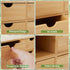 Bamboo Desk Organizer with 4 Drawers for Makeup Storage, Tabletop Organization Box for Home Office (No Assembly