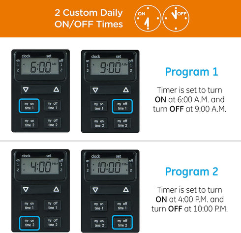 myTouchSmart Indoor/Outdoor Plug-In Digital Timer, One Grounded Outlet, Weather Resistant, 36027