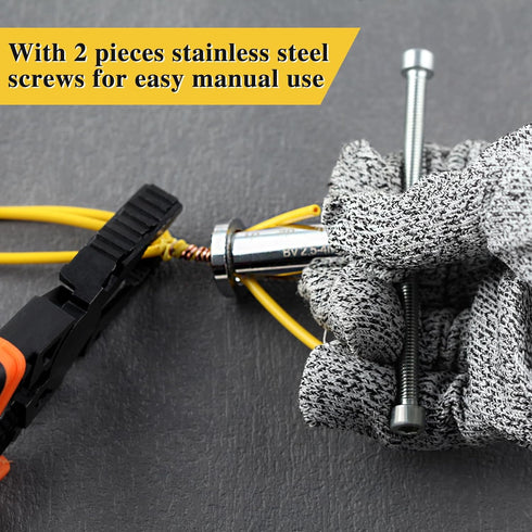 Wire Twisting Tool, 2 in 1 Electrical Drill & Manual Wire Stripper Cable Twister for Power Drill Drivers