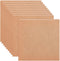 BENECREAT 10 PCS Cork Board, 12x12 Inch Square Coasters, 2mm Thick Sand Brown Cork Sheet for Wall Decorations