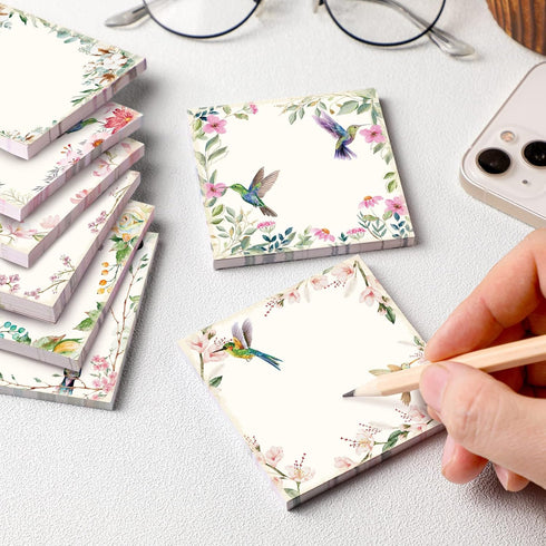 Sabary 450 Sheets Christmas Birds Sticky Notes, Cute Seasonal Self-Adhesive Memo Note Pads for Studying Work