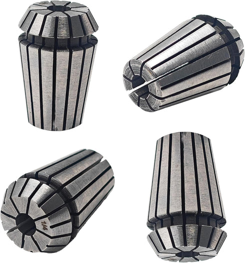 bociloy 2PCS ER20 1/4" Spring Collet, High Precision Collet Chuck for CNC Router Milling Machine Lathe Spindle Tool