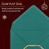Invitation Envelopes, 100-Pack 5x7 for Invitations, Gold Foil Bordered A7, Christmas Colors