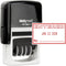 MaxMark Office Self Inking Date Stamp with Phrase Entered - Red Ink