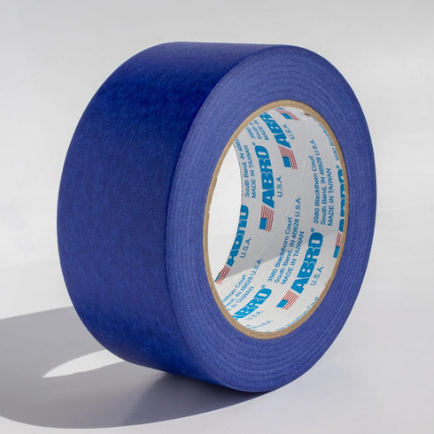 ABRO Blue Masking Tape 48mm x 55M, All Purpose for Temporary Labeling, Easy Tear, Clean Removal, Painters Tape