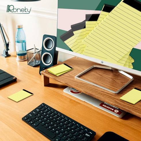 Small Note Pads, 3x5 Notepad, 30 Pack, Yellow College Ruled Scratch Memo Pads, Perforated Small Writing Note Pad