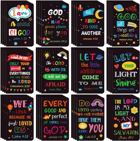 Bible Verse Notebook Christian Inspirational Mini Notepads Scripture Small Notebook Religious Motivational Small Pocket