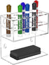 HIIMIEI Dry Erase Marker Holder for Whiteboard, Wall Mounted 2-Tier 10-Slot Clear Acrylic Organizer