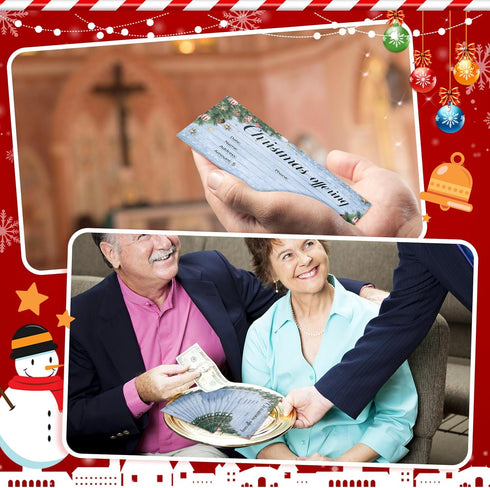 Cholemy 500 Pcs Christmas Offering Envelopes for Church, 6.3 x 3.1 Inch Tithes and Donation Envelopes