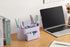 Lavender Desk Organizer for Office Supplies, Pen Holder Desktop Organization for College Dorm, White Lavender