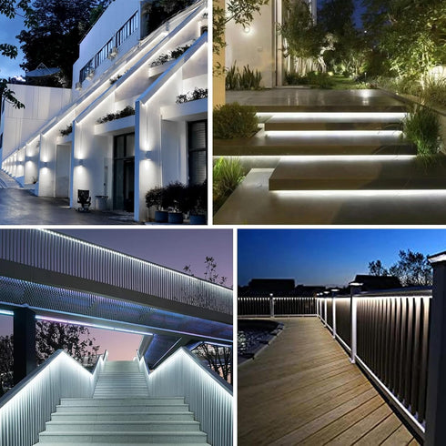 20ft 336LED 8 Solar Led Strip Lights Outdoor, Solar Rope Lights Self-Adhesive Waterproof, Mode with Remote Timer