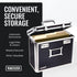 Vaultz File Organizer Storage Box, 14 x 7 x 12.19 Inch, Portable Locking Storage Totes with Dual Combination Locks