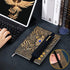 Vintage Phoenix Embossed Leather Notebook, Daily Travel Journal with Black Ballpoint Pen and Pen Sleeve, Antique