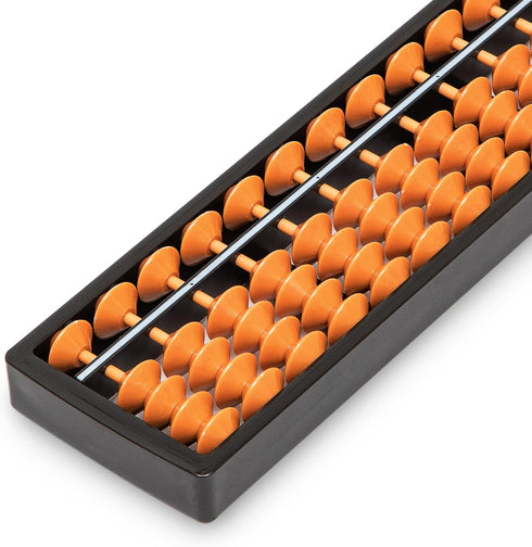 Digital Standard Abacus - 25.4 cm - Professional 17-Column Soroban Calculator (Functional and Educational Tool)