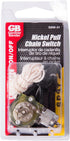 Gardner Bender GSW-31 Electrical Pull Chain Switch, SPST, ON-OFF, 6 A/125V AC, Nickel, 6 inch Wire Terminal