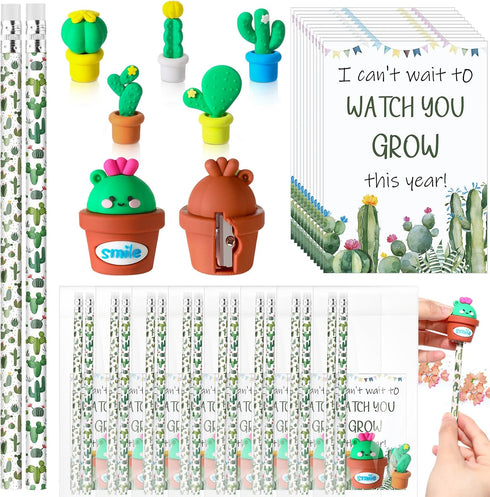 Fuyoooo Cactus Back to School Gifts Bulk for Students Cactus Stationery Set with