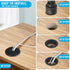 1-3/8" Black Desk Grommet with Bi-Metal Hole Saw, JTemgle Plastic Cable Hole Cover, 7 Pieces for Cord Management