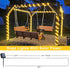2 Pack 33ft 100 8 QITONG Warm White Solar Rope Lights, Each LED String Light Outdoor, Modes Fairy Lights in Clear Thin