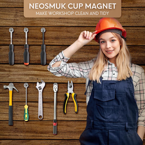 Screws,22lbs+ Countersunk 5 Pack Neosmuk Magnets with Heavy Duty Rare Earth Neodymium Mounting Magnets with Holes