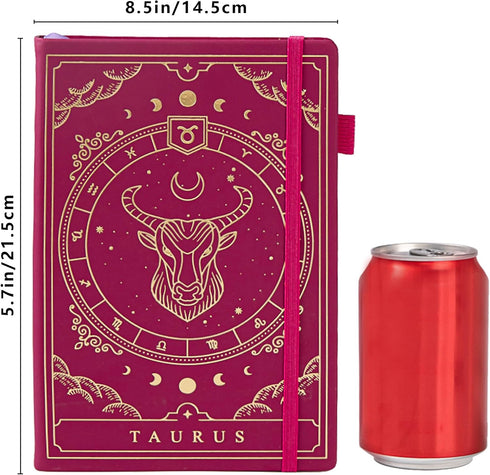 TIEFOSSI Constellations Dotted Journal Notebook-A5 Writing journals with 100gsm 400pages Paper, Hardcover Bullet Organizers Notebook for Women, Men, Teens (Taurus) by TIEFOSSI