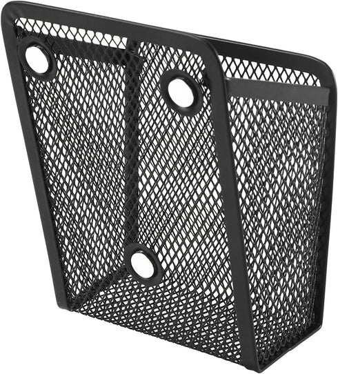 Magnetic Pencil Holder, Mesh Stainless Steel Pen Basket, Metal Storage Organizer for Writing Utensils, Home, Office,