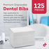 13.5" 18" 2-Ply Pack 125) Dealmed Disposable x Dental Bibs, Tissue/Poly, Bulk Tattoo Bibs, Great for First Aid Kits