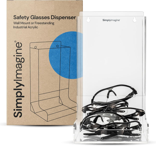 Acrylic Dispenser Bin for Bulk Storage, Safety Glasses Holder