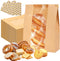 100 Pack Paper Bread Bags for Homemade Bread with Window and 100
