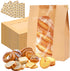 100 Pack Paper Bread Bags for Homemade Bread with Window and 100