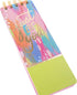 Graphique Reporter Journal, Brush Strokes Design, Portable Notebook with 150 Lined Sheets, 3" x 8.75" - Perfect for