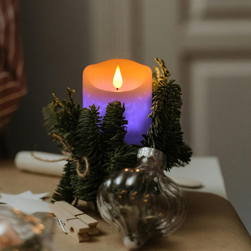 3PCS NICEME Rechargeable Color Changing Candles with Remote Timer USB Cable LED Multi Colored Flameless Candles Battery