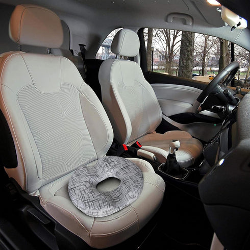 Donut Pillow Seat Cushion for Tailbone Pain Relief, Memory Foam Car Seat Cushion for Long Sitting Work, Driving Comfort