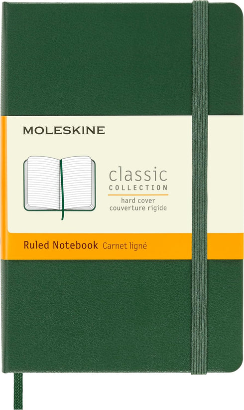 Moleskine Notebook, Pocket, Ruled, Myrtle Green, Hard Cover (3.5 x 5.5)