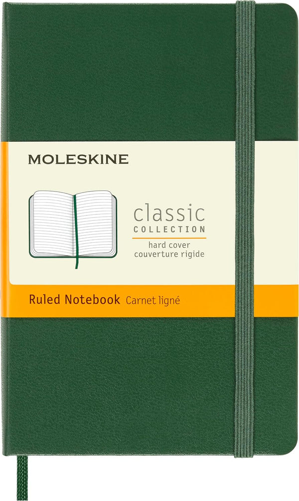 Moleskine Notebook, Pocket, Ruled, Myrtle Green, Hard Cover (3.5 x 5.5)