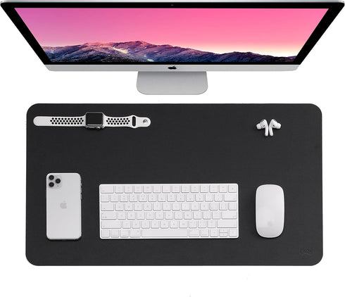 Mr. Pen Dual-Sided Desk Mat, 23.6" x 13.7", Leather Desk Pad, Mouse Pad, Keyboard Mat for Desktop