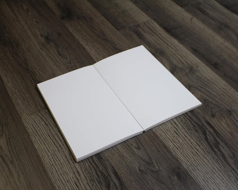 IDEA Journal Lay Flat Sketchbook, Removable Sheet, Journal Style for Pencil, Ink, Marker, 5.5”X8.5”