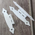 Rierdge 4 Pcs White Flush H-Hinges, Antique H-Shape Hinges for Cabinet Shutter Cupboard