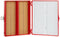 Heathrow Scientific HS15994C 100-Place Cork Lined Slide Box with Nickel Clasp, 208 x 175 x 34 mm, ABS, Cork, Red